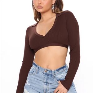 Fashion Nova Cropped Sweater Top